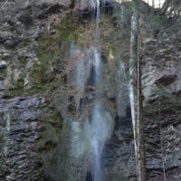 la cascade sur le sentier forestier