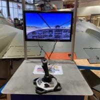 Simulateur de vol au musée de l'aviation militaire de Payerne